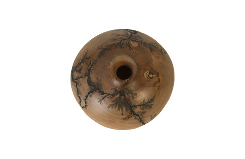 Phillips Collection Lightning Mango Wood Short Vase