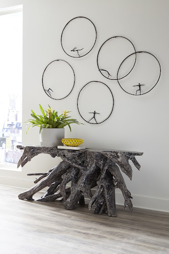 Phillips Collection Olympic Figure in Iron Ring Black Rust Style C Accent