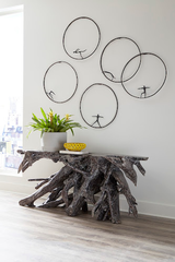 Phillips Collection Olympic Figure in Iron Ring Black Rust Style C Accent