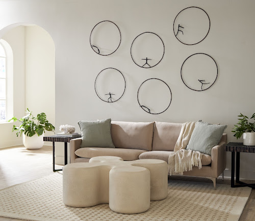 Phillips Collection Olympic Figure in Iron Ring Black Rust Style C Accent