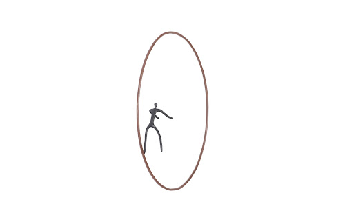 Phillips Collection Olympic Figure in Iron Ring Black Rust Style D Accent