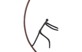 Phillips Collection Olympic Figure in Iron Ring Black Rust Style D Accent