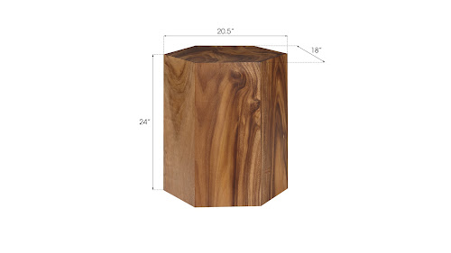 Phillips Collection Honeycomb Chamcha Wood LG Side Table