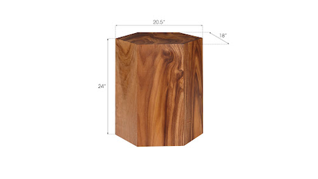 Phillips Collection Honeycomb Chamcha Wood LG Side Table