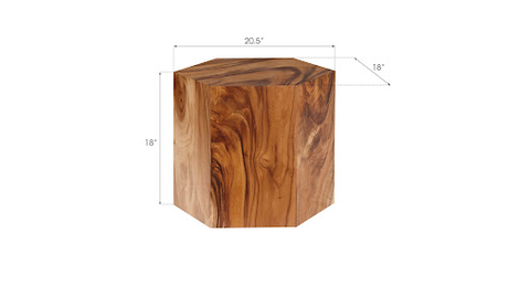 Phillips Collection Honeycomb Chamcha Wood SM Side Table