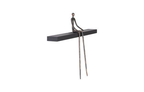 Phillips Collection Moveable Man on Shelf Sitting A Accent