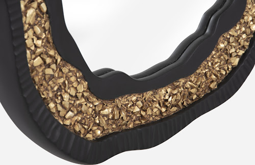 Phillips Collection Geode , Black And Gold Matte Mirror