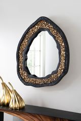 Phillips Collection Geode , Black And Gold Matte Mirror