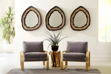 Phillips Collection Geode , Black And Gold Matte Mirror
