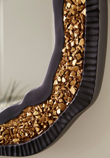 Phillips Collection Geode , Black And Gold Matte Mirror