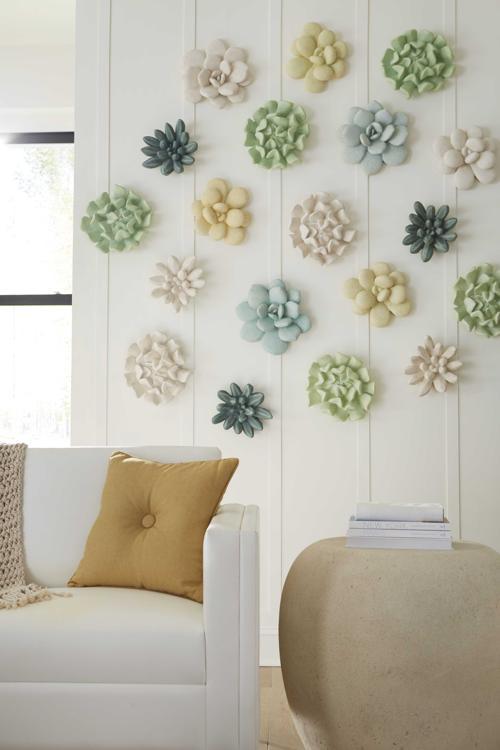 Phillips Collection Compactum Succulent , White Stone White Wall Art