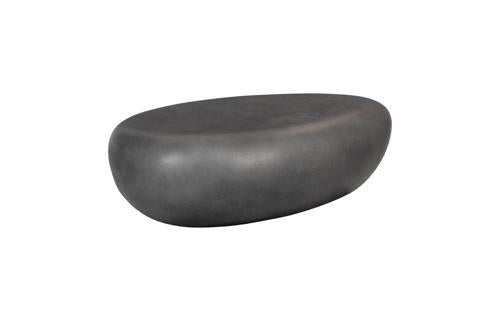 Phillips Collection River Stone Charcoal Stone Small Coffee Table