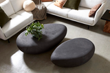 Phillips Collection River Stone Charcoal Stone Small Coffee Table