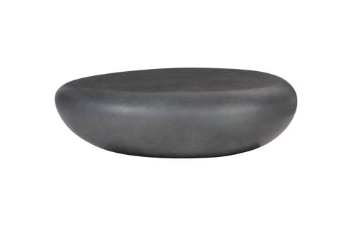 Phillips Collection River Stone Charcoal Stone Large Coffee Table