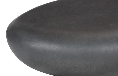 Phillips Collection River Stone Charcoal Stone Large Coffee Table