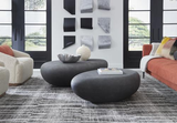 Phillips Collection River Stone Charcoal Stone Large Coffee Table