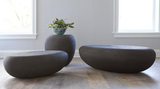 Phillips Collection River Stone Charcoal Stone Large Coffee Table