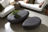 Phillips Collection River Stone Charcoal Stone Large Coffee Table
