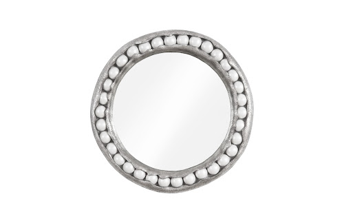 Phillips Collection Pearl , Silver Leaf Round Mirror