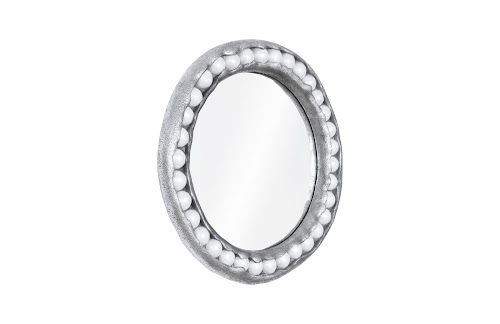 Phillips Collection Pearl , Silver Leaf Round Mirror