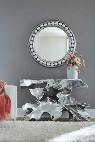 Phillips Collection Pearl , Silver Leaf Round Mirror