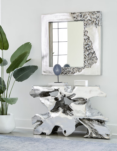 Phillips Collection Mercury , Square, Silver Leaf Silver Mirror