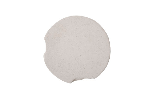 Phillips Collection Slice Round White Stone Stool