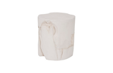 Phillips Collection Slice Round White Stone Stool