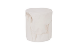 Phillips Collection Slice Round White Stone Stool