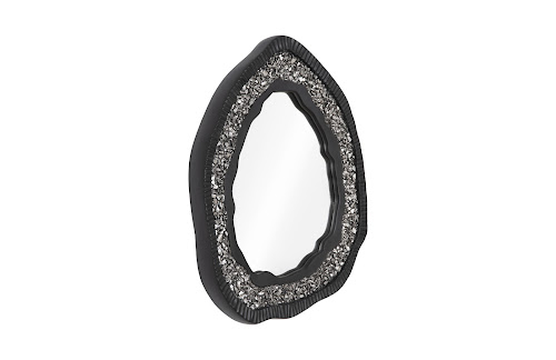 Phillips Collection Geode , Black And Silver Matte Mirror