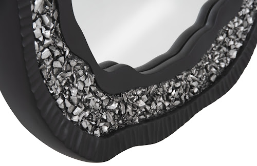 Phillips Collection Geode , Black And Silver Matte Mirror