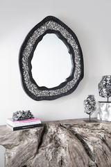 Phillips Collection Geode , Black And Silver Matte Mirror