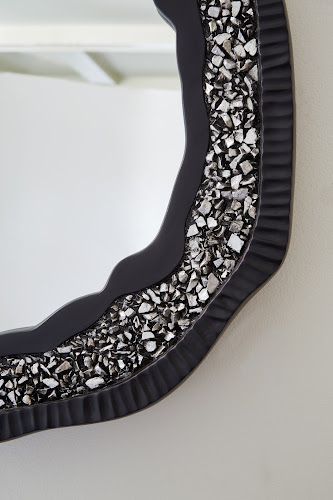 Phillips Collection Geode , Black And Silver Matte Mirror