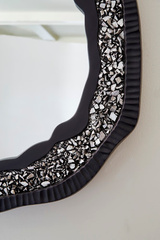 Phillips Collection Geode , Black And Silver Matte Mirror