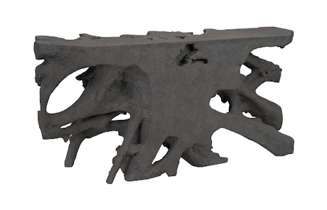 Phillips Collection Beau Cast Root  Table Charcoal Stone Console