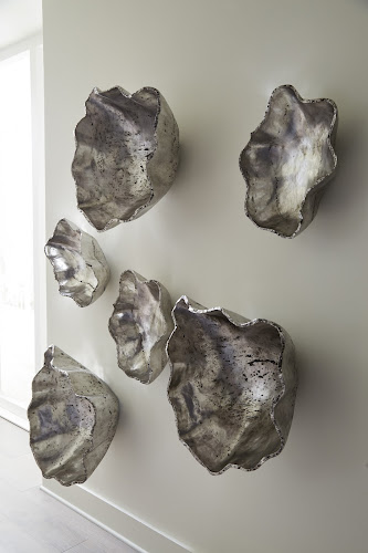 Phillips Collection Cast Onyx Wall Bowl Silver SM Accent