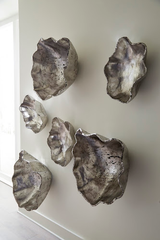 Phillips Collection Cast Onyx Wall Bowl Silver LG Accent