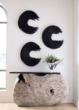 Phillips Collection Swoop , Black Wood Small Wall Art