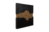 Phillips Collection Geode Texture Panel Black and Gold Wall Decor Wall Art