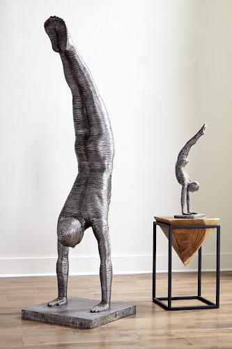 Phillips Collection Handstand Sculpture, Aluminum Large Accent