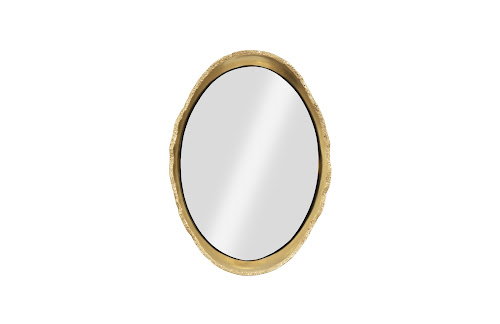 Phillips Collection Broken Egg , Black and Gold Leaf Black Mirror