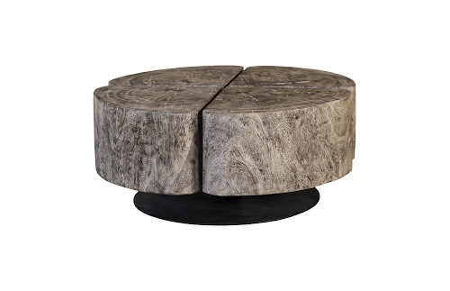 Phillips Collection Clover Gray Stone Coffee Table