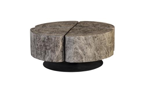 Phillips Collection Clover Gray Stone Coffee Table