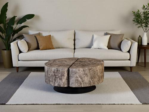 Phillips Collection Clover Gray Stone Coffee Table