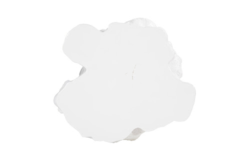 Phillips Collection Log , Gel Coat White White Side Table