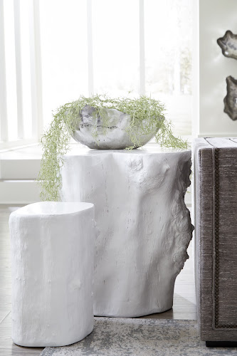 Phillips Collection Log Gel Coat White SM Stool