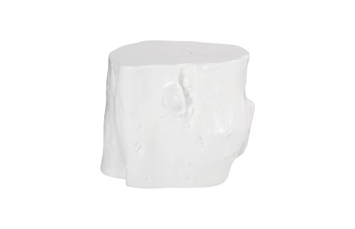 Phillips Collection Log Gel Coat White LG Stool