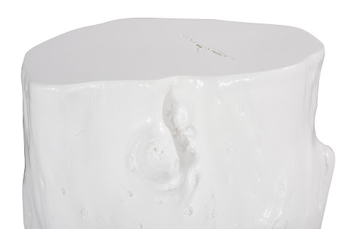 Phillips Collection Log Gel Coat White LG Stool