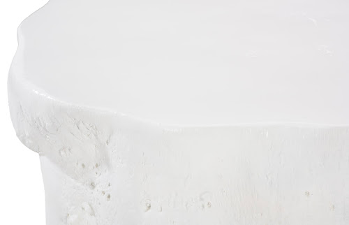 Phillips Collection Log , Gel Coat White White Coffee Table