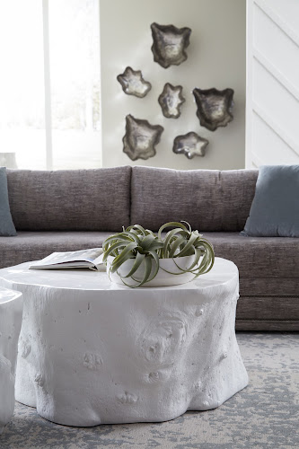 Phillips Collection Log , Gel Coat White White Coffee Table